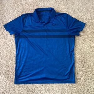 Nike Mens Dry Fit Golf Shirt - Blue